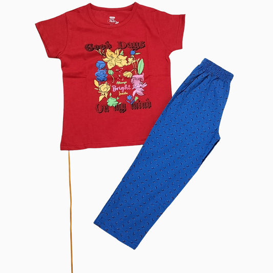 Girls Pant Set | On My Mind print