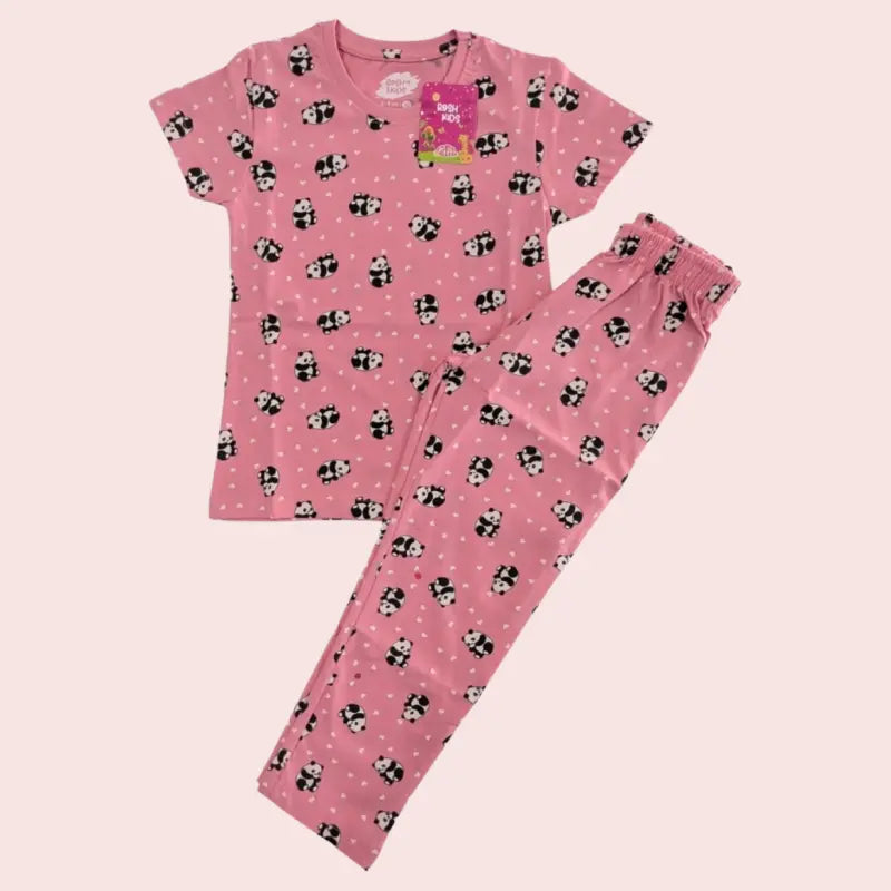 Girls Pant Set | Panda print