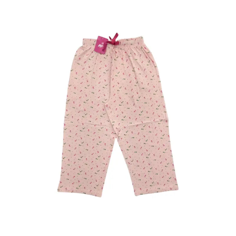 Women Capri Pant | Small red and green flower | CAPRIS