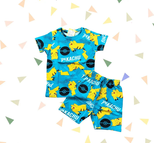 T-shirt with shorts | Co-ord Sets| Pikachu print