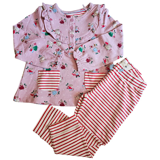 Baby Girls full pant set | Frill work frock with pants