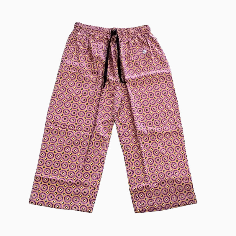 Women Capri Pant |Pink circle print | CAPRIS
