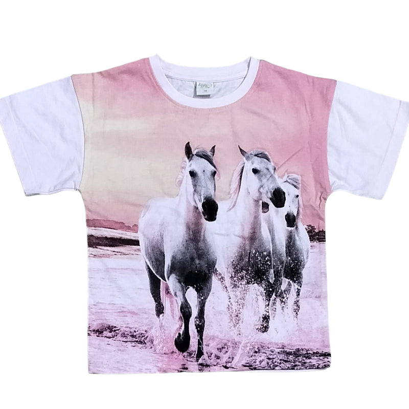 Girls Premium T-shirt | Horse Printed T-Shirt