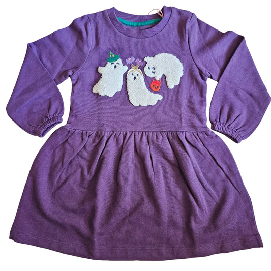 Girls Designer Frocks | White Embroidery in purple