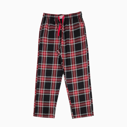 Women woven cotton Pyjama Pant | Black and red mixed stripes