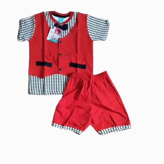 Kids T-shirt with shorts sets | Red coat