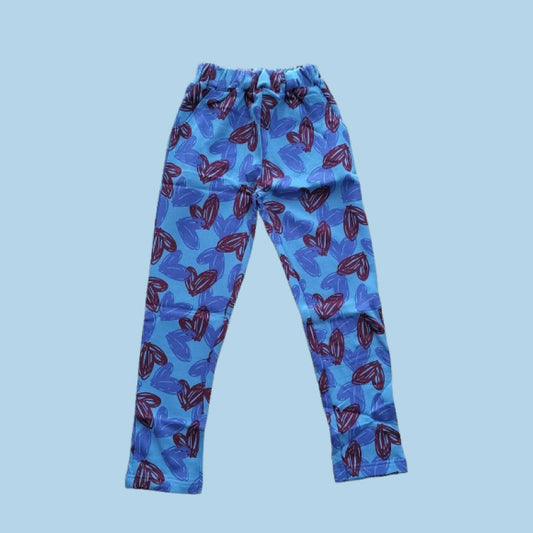 Girls Pants | Red heart print