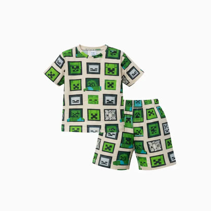 T-shirt with shorts | Co-ord Sets| BSS| Square print
