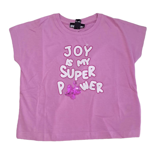 Girls Premium crop T-shirt | Joy is my super power