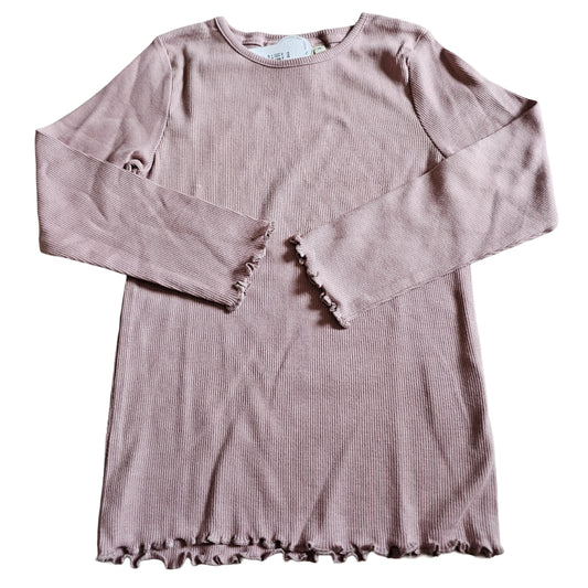 Girls Premium Full sleeve T-shirt | Pink Straight lines