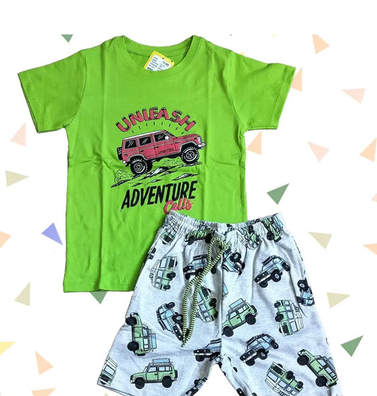 T-shirt with Shorts sets| BSET | Unleash print