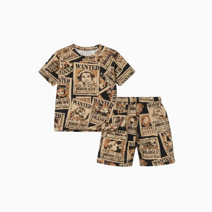 T-shirt with shorts | Co-ord Sets| BSS| Wanted print