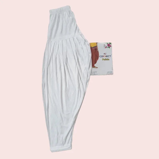 Women Semi Patiyala pants | White