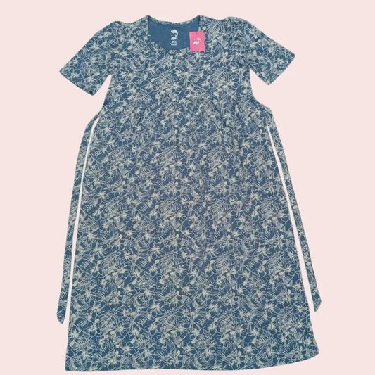 Maxi Frock | White line feathers