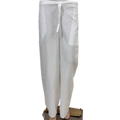 Women's Plain Poplin Palazzo Pants | White color