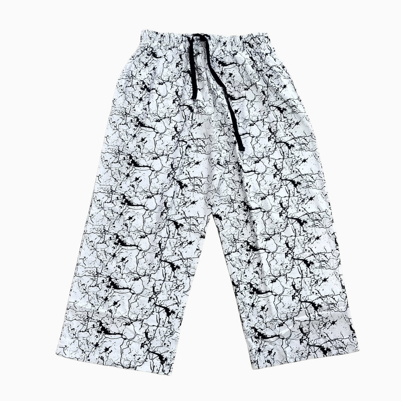 Women Capri Pant |White with black lines | CAPRIS