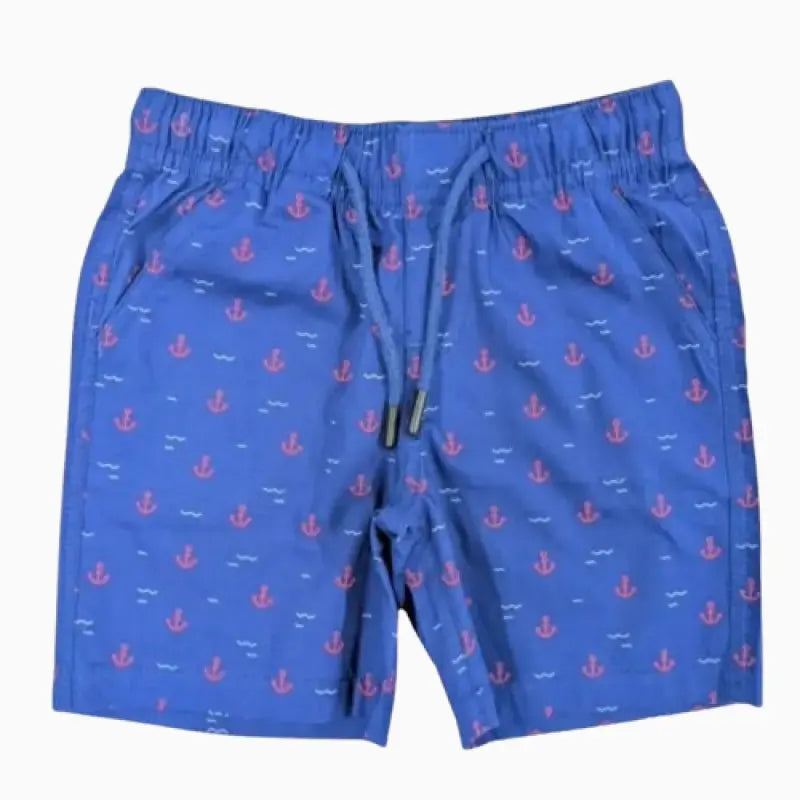 Woven Shorts with pockets and tie knots | Anchor Print