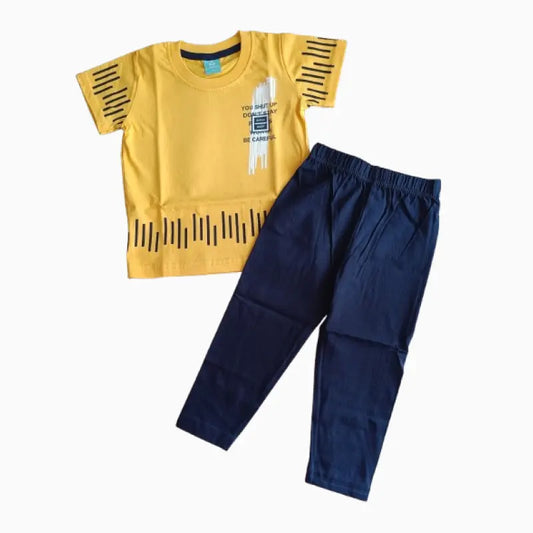 Kids full pant set| Yellow Set