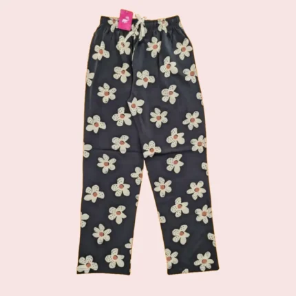 black with big white flowers