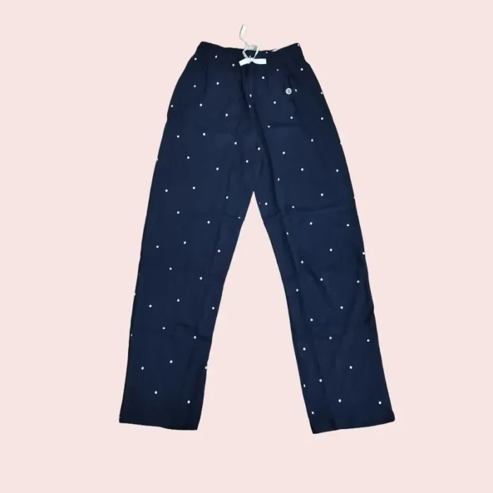 navy blue with white dots