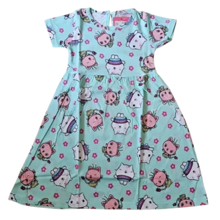 Kitty in blue print