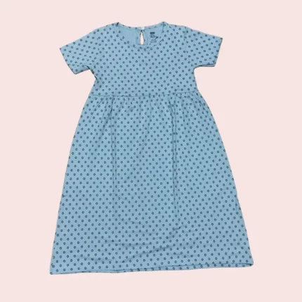 Black small flowers light blue