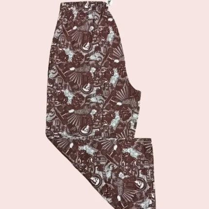 White design in brown