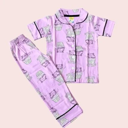 100% Cotton Kids Night suit Sets | Collar Half Sleeved T-shirts with pants | Collar Night Suit |  ( #collarnightsuit) | Search code - NSET | Cat naps