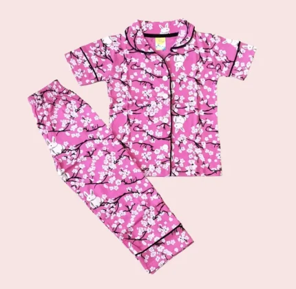 White flowers in baby pink